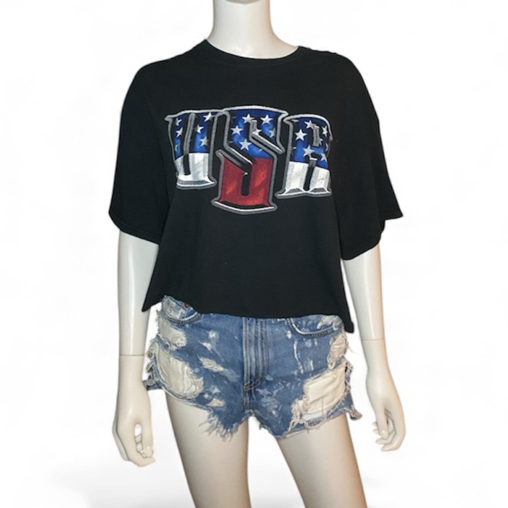 🔴CLEARANCE🔴 Gildian- USA Crop Top